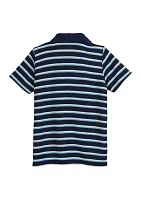 Boys 4-7 Short Sleeve Triple Stripe Performance Polo Shirt