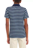 Boys - Short Sleeve Stripe Polo Shirt