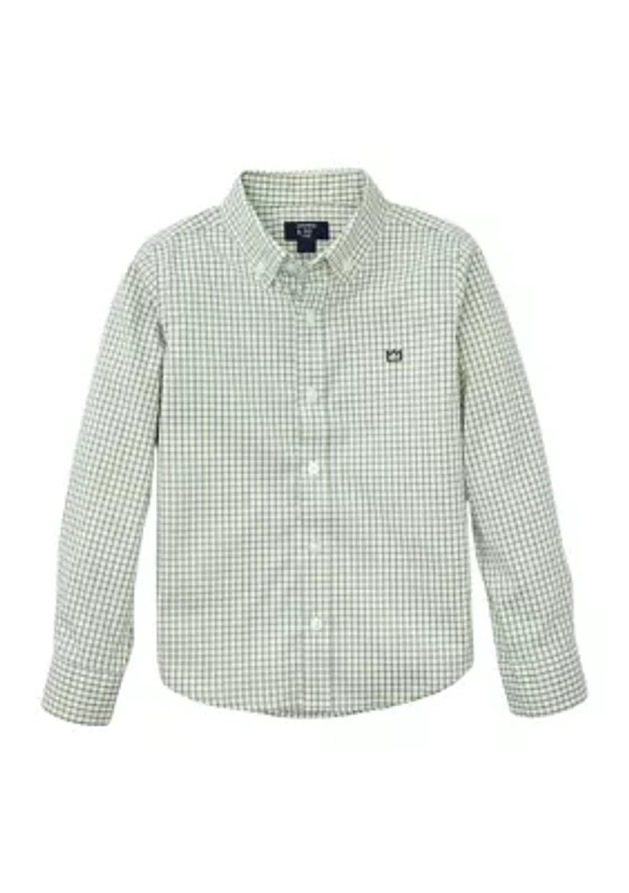 Boys 4-7 Long Sleeve Woven Gingham Shirt