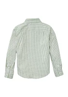 Boys 4-7 Long Sleeve Woven Gingham Shirt