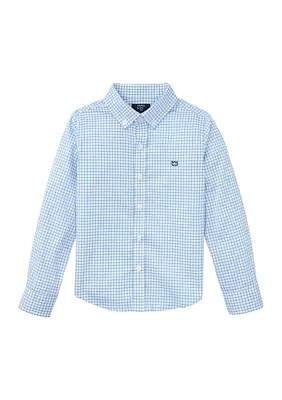 Boys 4-7 Long Sleeve Woven Gingham Shirt