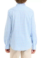 Boys 8-20 Long Sleeve Woven Gingham Shirt