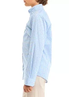 Boys 8-20 Long Sleeve Woven Gingham Shirt