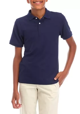 Boys 8-20 Short Sleeve Solid Polo Shirt