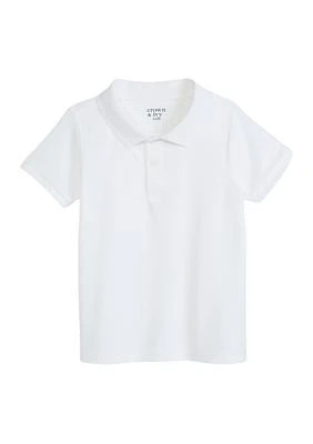 Boys 4-7 Short Sleeve Solid Piqué Polo Shirt