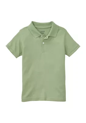 Boys 4-7 Short Sleeve Solid Pique Polo Shirt