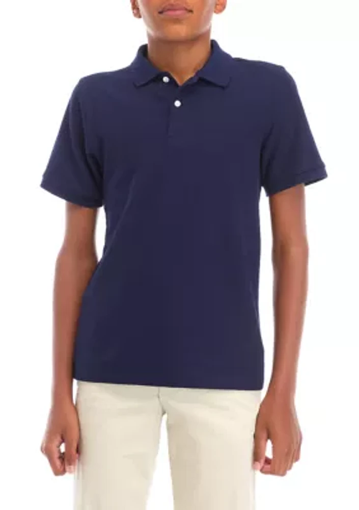 Boys 8-20 Short Sleeve Solid Polo Shirt