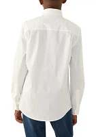 Boys 8-20 Long Sleeve Woven Poplin Shirt