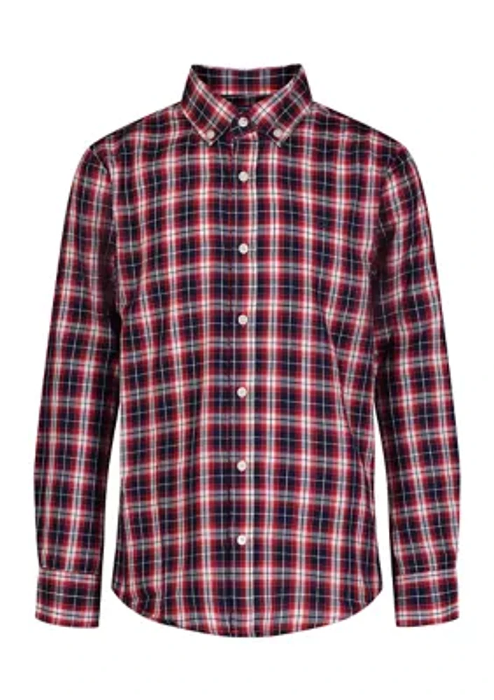 Boys - Woven Brushed Twill Button Down Shirt