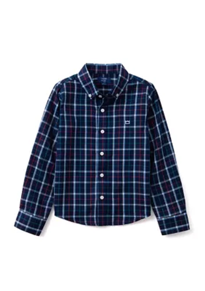 Boys 4-7 Woven Brushed Twill Button Down Shirt