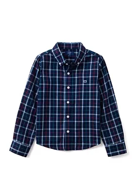 Boys 4-7 Woven Brushed Twill Button Down Shirt