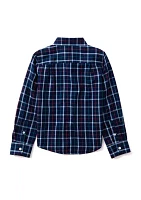 Boys 4-7 Woven Brushed Twill Button Down Shirt