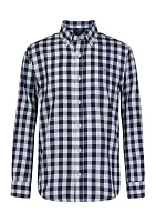 Boys 8-20 Woven Brushed Twill Button Down Shirt