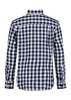 Boys 8-20 Woven Brushed Twill Button Down Shirt