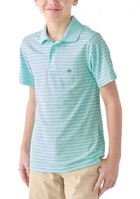 Boys 8-20 Short Sleeve Stripe Performance Polo Shirt