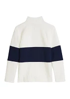 Boys 4-7 Color Blocked Quarter Zip Pullover