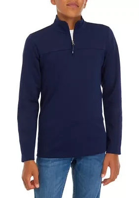 Boys 8-20 Solid 1/4 Zip Sweater