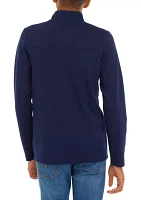 Boys 8-20 Solid 1/4 Zip Sweater