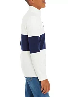 Boys 8-20 Color Blocked 1/4 Zip Sweater