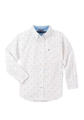 Boys 8-20 Fred Long Sleeve Printed Woven Shirt