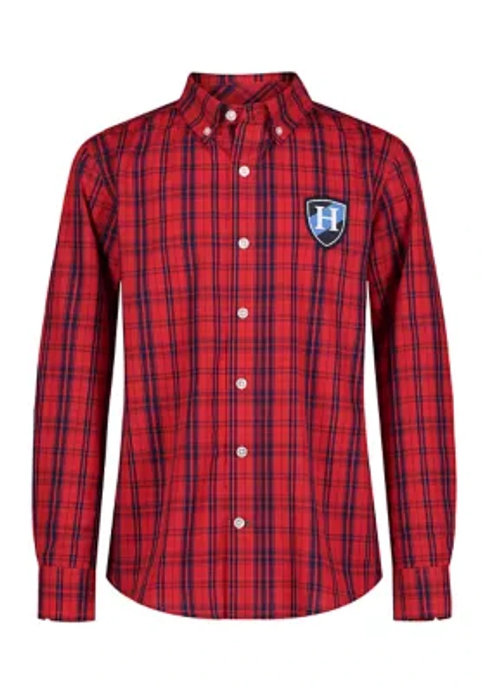 Boys 8-20 Plaid Button Down Shirt