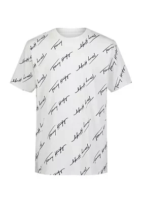 Boys 8-20 Angle Script Printed T-Shirt