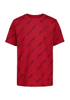 Boys 8-20 Angleed Script Printed T-Shirt