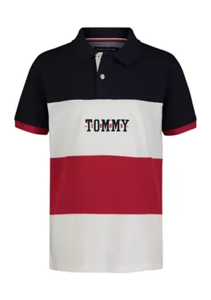 Boys 4-7 Walley Placed Logo Color Blocked Polo Shirt