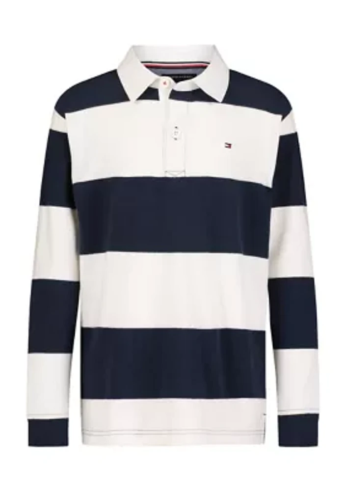 Boys 8-20 Bold Stripe Rugby Polo Shirt