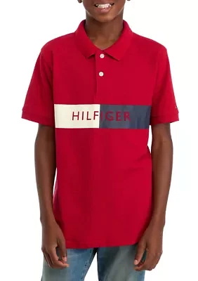 Boys 8-20 Split Stripe Polo Shirt