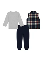 Boys 4-7 3 Piece Vest Set