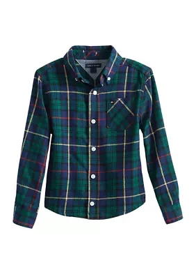 Boys 4-7 Plaid Button Down Shirt