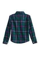 Boys 4-7 Plaid Button Down Shirt