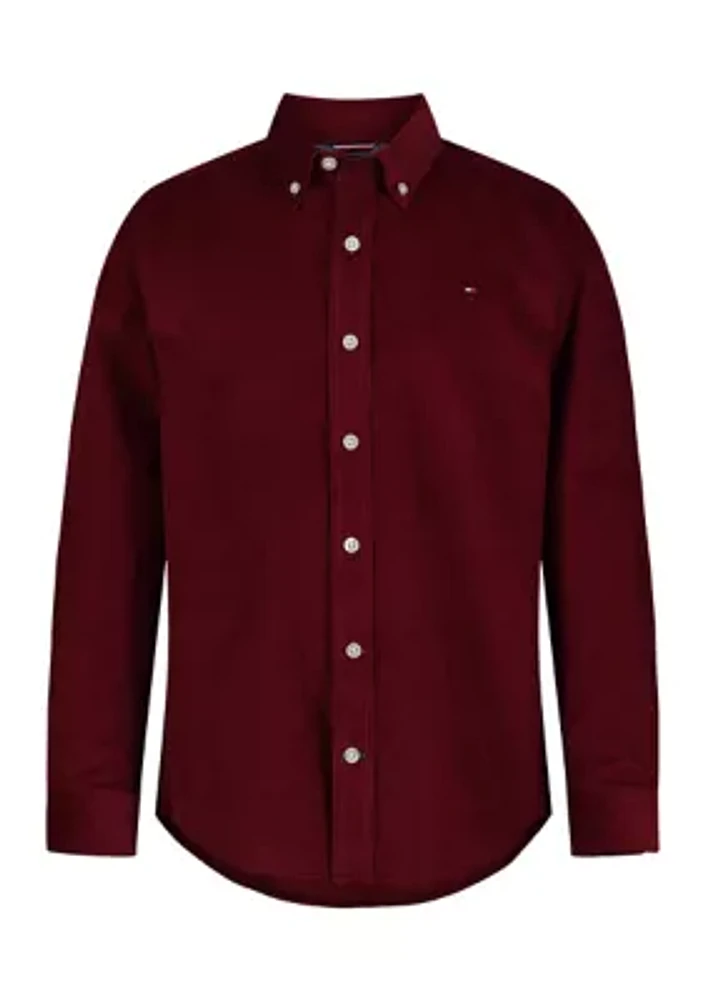 Boys 8-20 Solid Corduroy Shirt