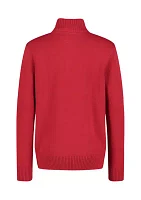 Boys 4- Solid 1/4 Zip Sweater Knit Pullover