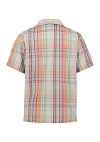 Boys - Short Sleeve Yarn Dyed Camp Shirt