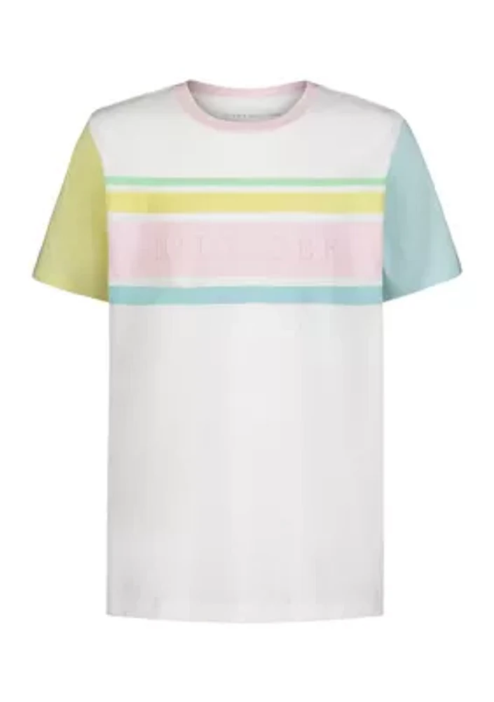 Boys 4-7 Pastel Lines Printed T-Shirt