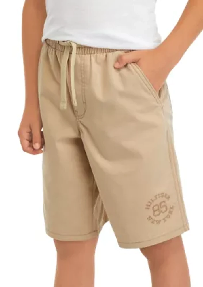 Boys 8-20 Raw Hem Pull On Shorts