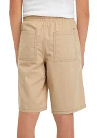 Boys 8-20 Raw Hem Pull On Shorts