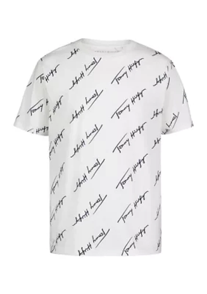 Boys 8-20 Angle Script Printed T-Shirt