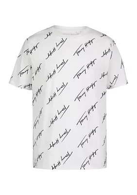 Boys 8-20 Angle Script Printed T-Shirt