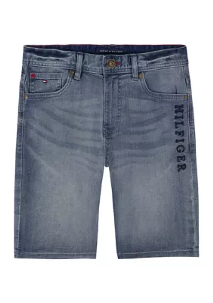 Boys 8-20 Logo Denim Shorts