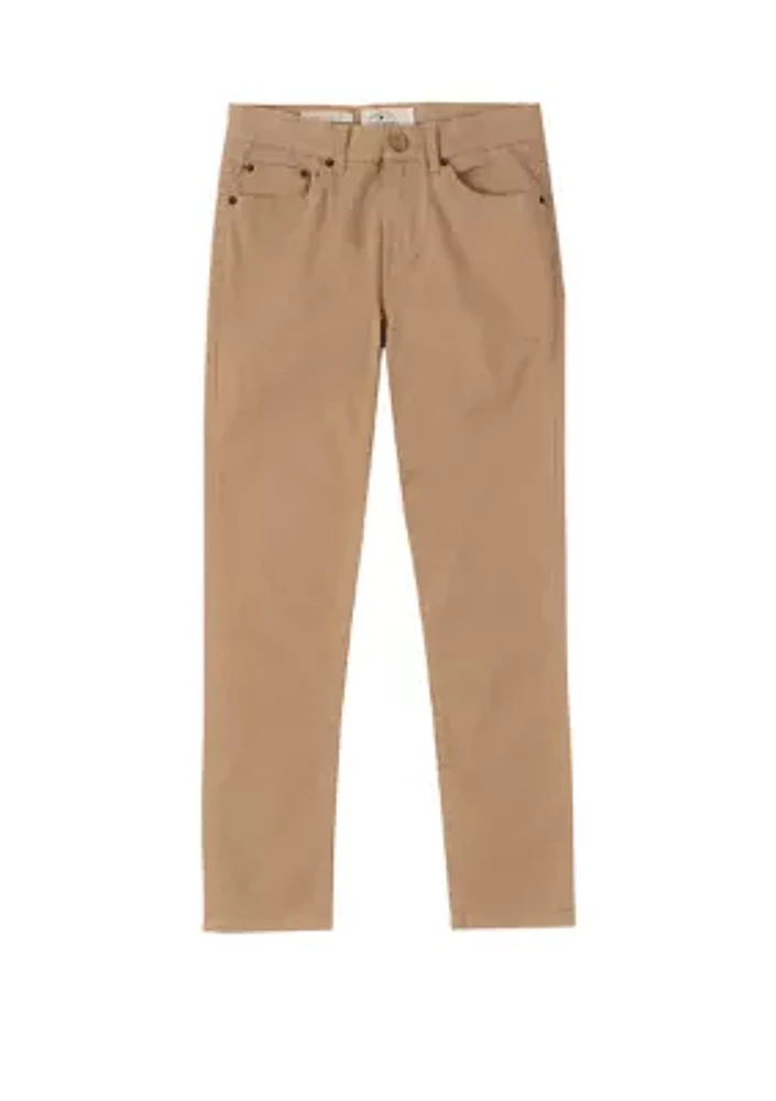 Boys 8-20 5 Pocket Twill Pants