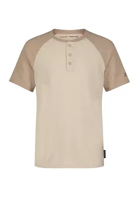 Boys 8-20 Raglan Henley T-Shirt