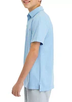 Boys 8-20 Short Sleeve Fishing Polo Shirt