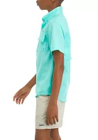 Boys 8-20 Short Sleeve Fishing Shirt