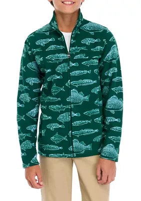 Boys 8-20 Printed Microfleece Jacket