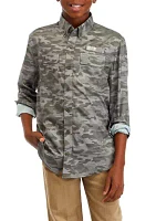 Boys 8-20 Printed Fishing Shirt