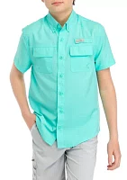 Boys 8-20 Short Sleeve Fishing Shirt