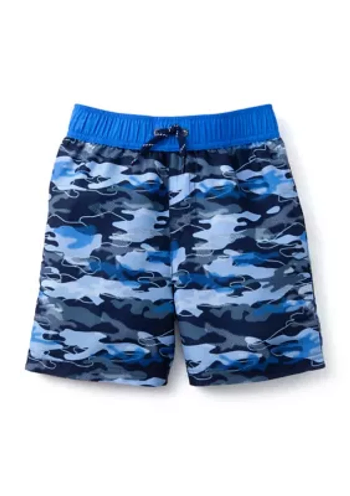 Boys 4-7 Printed Swim Trunks